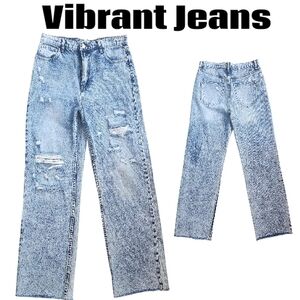 Vibrant Jeans | Distressed High Rise Mom Jeans